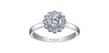 Charger l&#39;image dans la galerie, Ring - Natural Round Cut Maple Leaf Diamonds - 18kt White Gold  | ML519W30
