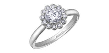 Charger l&#39;image dans la galerie, Ring - Natural Round Cut Maple Leaf Diamonds - 18kt White Gold  | ML519W30
