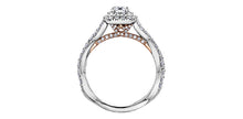 Load image into Gallery viewer, Ring - Natural Round Cut Maple Leaf Diamonds - 18t White Gold - 14kt Pink Gold | ML492
