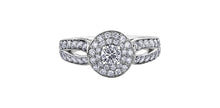 Charger l&#39;image dans la galerie, Ring - Natural Round Cut  Maple Leaf Diamonds - 14kt White Gold  | ML603
