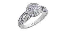 Load image into Gallery viewer, Ring - Natural Round Cut  Maple Leaf Diamonds - 14kt White Gold  | ML603
