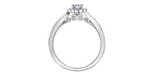 Charger l&#39;image dans la galerie, Ring - Natural Round Cut  Maple Leaf Diamonds - 18kt White Gold  | R30741WG/60-18
