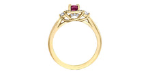 Charger l&#39;image dans la galerie, Ruby and diamonds ring 14kt yellow gold| ML873YRU
