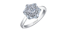 Load image into Gallery viewer, Ring - Natural Round Cut  Maple Leaf Diamonds - 18kt White Gold  | ML672W90
