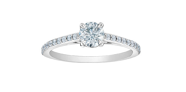 Solitaire Ring 14KT | LGD | 0.74ct round cut center