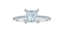 Load image into Gallery viewer, Solitaire Ring 14KT | LGD | 1.50ct princess cut center
