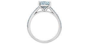 Solitaire Ring 14KT | LGD | 1.50ct princess cut center