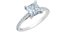 Load image into Gallery viewer, Solitaire Ring 14KT | LGD | 1.50ct princess cut center
