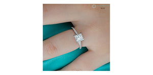 Solitaire Ring 14KT | LGD | 1.50ct princess cut center