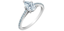 Load image into Gallery viewer, Solitaire Ring 14KT | LGD | 1.00ct Pear cut center
