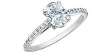 Load image into Gallery viewer, Solitaire Ring 14KT | LGD | 1.00ct Oval cut center
