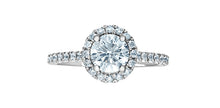 Load image into Gallery viewer, Solitaire Ring - 14kt White Gold -  1.04ct VS2-D Lab Grown Diamonds Round Brilliant Cut Center
