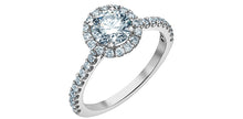 Load image into Gallery viewer, Solitaire Ring - 14kt White Gold -  1.04ct VS2-D Lab Grown Diamonds Round Brilliant Cut Center
