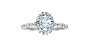 Solitaire Ring 14KT | LGD | 0.80ct Oval cut center