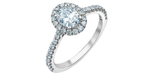 Solitaire Ring 14KT | LGD | 0.80ct Oval cut center