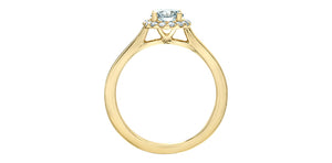 Solitaire Ring 14KT | LGD | 0.73ct round cut center