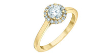 Load image into Gallery viewer, Solitaire Ring 14KT | LGD | 0.73ct round cut center
