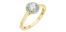 Charger l&#39;image dans la galerie, Solitaire Ring 14KT | LGD | 0.73ct round cut center
