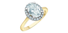 Load image into Gallery viewer, Solitaire Ring 14kt Yellow/White Gold - Lab Grown Diamonds Oval cut 2.07ct VS1-F | R31246YW/220
