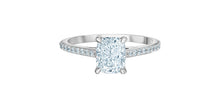 Load image into Gallery viewer, Solitaire Ring 14KT | LGD | 1.08ct cushion cut center
