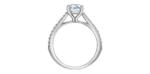 Solitaire Ring 14KT | LGD | 1.08ct cushion cut center
