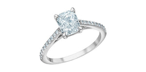 Solitaire Ring 14KT | LGD | 1.08ct cushion cut center