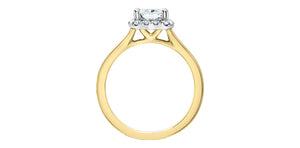 Ring - Radiant cut Laboratory Grown Diamond -  14KT Yellow-White Gold | 1.56ct Radiant Cut