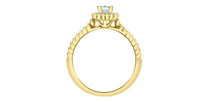 Ring - Natural Round Cut  Maple Leaf Diamonds - 14kt Yellow Gold | ML992Y55