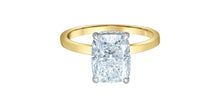 Load image into Gallery viewer, Solitaire Ring Yellow-White Gold - Cushion Cut Laboratory Grown Diamond 3.01ct VS1-E | LD191YW315
