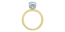 Load image into Gallery viewer, Solitaire Ring Yellow-White Gold - Cushion Cut Laboratory Grown Diamond 3.01ct VS1-E | LD191YW315
