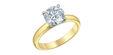 Charger l&#39;image dans la galerie, Ring -  Round Cut Laboratory Grown Diamond -  14KT Yellow and White Gold | 2.00CT
