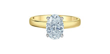 Charger l&#39;image dans la galerie, Ring - Oval Cut Laboratory Grown Diamond -  14KT Yellow and White Gold | 2.00CT
