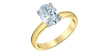 Charger l&#39;image dans la galerie, Ring - Oval Cut Laboratory Grown Diamond -  14KT Yellow and White Gold | 2.00CT
