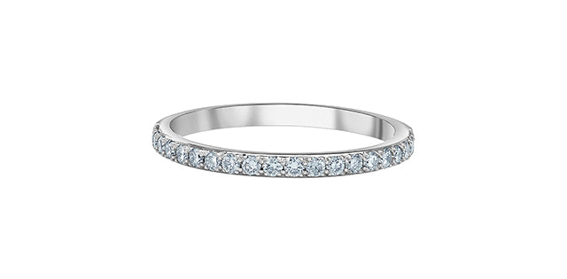 Half Eternity Ring - Lab Grown Diamonds - 14kt White Gold - 0.30ct Total