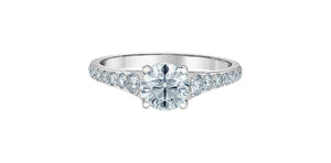 Ring -  Round Cut Laboratory Grown Diamond -  14KT White Gold | 1.50ct Round Cut TW