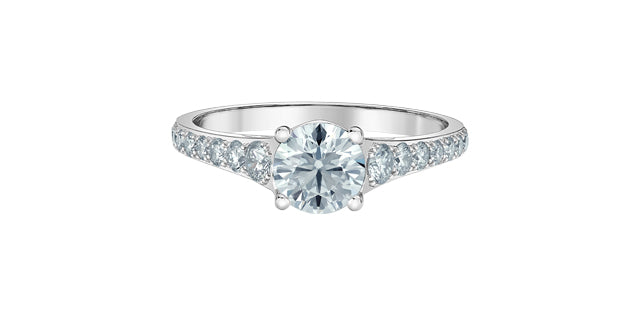 Ring -  Round Cut Laboratory Grown Diamond -  14KT White Gold | 1.50ct Round Cut TW