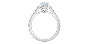 Ring -  Round Cut Laboratory Grown Diamond -  14KT White Gold | 1.50ct Round Cut TW