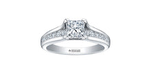 Charger l&#39;image dans la galerie, Ring - Natural Princess Cut  Maple Leaf Diamonds - 18kt White Gold  | ML119
