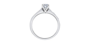 Ring - Natural Round Cut  Maple Leaf Diamonds - 18kt White Gold  | ML147W62