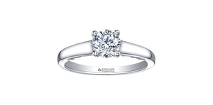 Ring - Natural Round Cut  Maple Leaf Diamonds - 18kt White Gold  | ML163W50