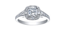 Load image into Gallery viewer, Ring - Natural Cushion Cut  Maple Leaf Diamonds - 18kt White Gold  | ML181W80
