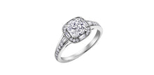 Charger l&#39;image dans la galerie, Ring - Natural Cushion Cut  Maple Leaf Diamonds - 18kt White Gold  | ML181W80
