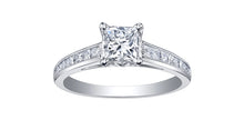 Charger l&#39;image dans la galerie, Ring - Natural Princess Cut  Maple Leaf Diamonds - 18kt White Gold  | ML213W125
