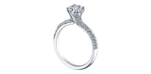 Charger l&#39;image dans la galerie, Ring - Natural Round Cut Maple Leaf Diamonds - 18kt White Gold  | R3694WG
