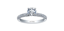 Charger l&#39;image dans la galerie, Ring - Natural Round Cut Maple Leaf Diamonds - 18kt White Gold  | R3694WG
