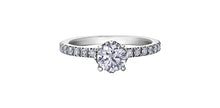 Charger l&#39;image dans la galerie, Ring - Natural Round Cut  Maple Leaf Diamonds - 18kt White Gold  | R3698WG/85-18
