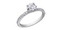 Charger l&#39;image dans la galerie, Ring - Natural Round Cut  Maple Leaf Diamonds - 18kt White Gold  | R3698WG/85-18
