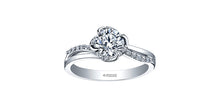 Load image into Gallery viewer, Ring - Round Cut  Maple leaf diamonds - 18kt White Gold  | ML250W40
