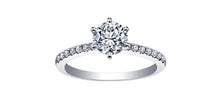 Charger l&#39;image dans la galerie, Ring - Natural Round Cut  Maple Leaf Diamonds - 18kt White Gold  | ML305W115
