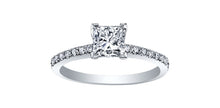 Load image into Gallery viewer, Ring - Natural Princess Cut  Maple Leaf Diamonds - 18kt White Gold  | ML306W100
